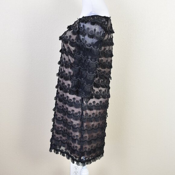 Trina Turk Women's Rosaura Copacabana Fringe Lace Dress - Picture 6 of 11